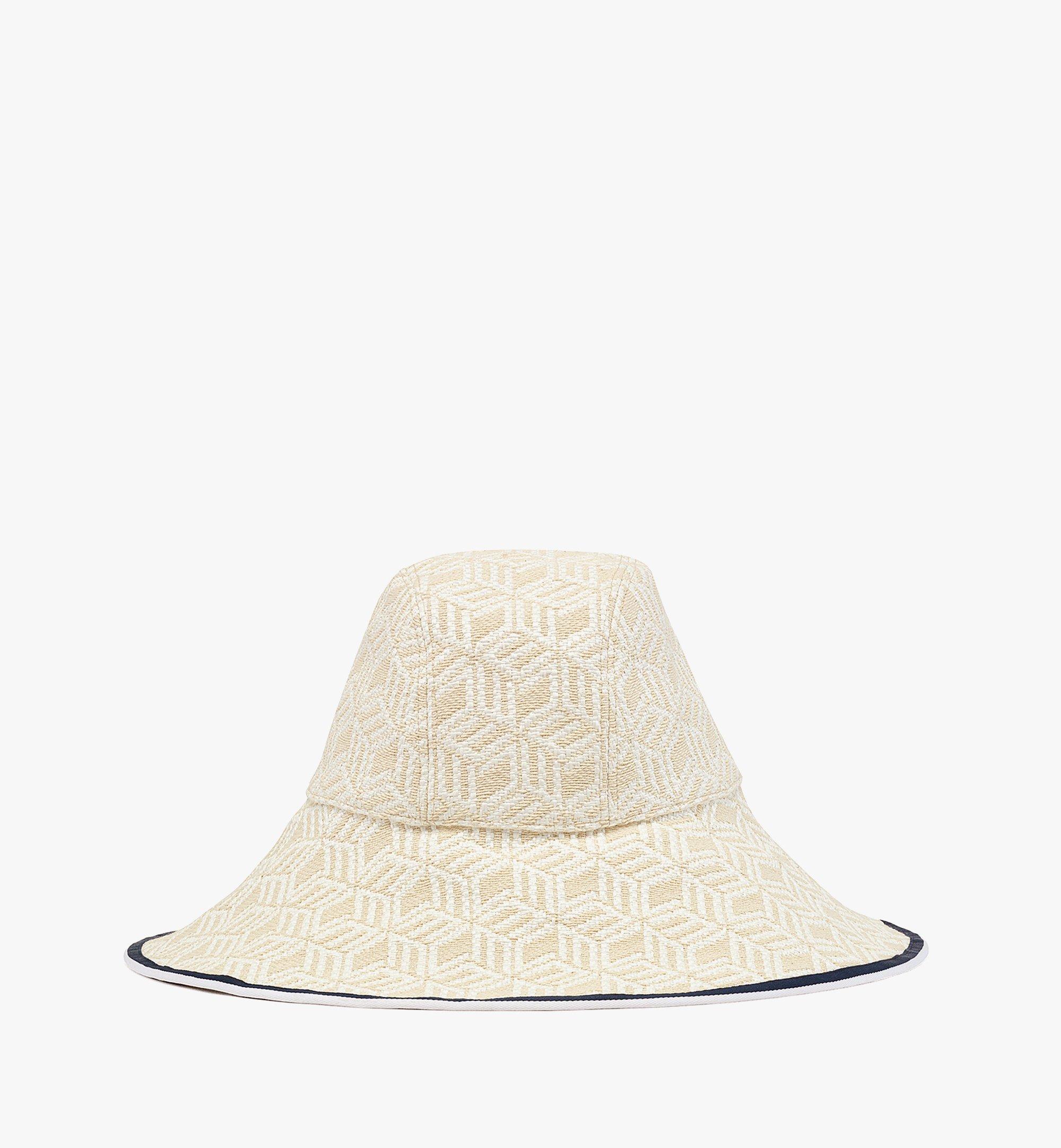 Bucket Hat in Cubic Monogram Raffia 1